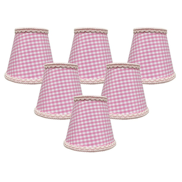 Inc CSO-1037-5PNK Royal Designs Chandelier Lamp Shade-3 x 5 x 4.5-Ruche Pleated Empire-Pink-Clip Royal Designs 